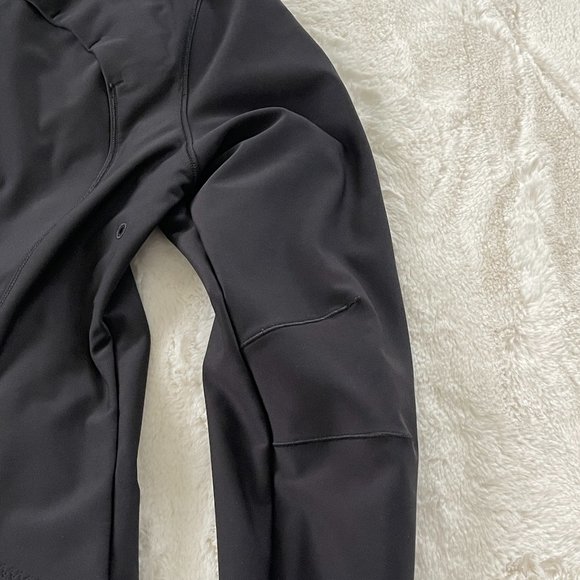LULULEMON KEEP IT UP BLACK REMOVABLE HOODED RUN JACKET WATER RESISTANT SIZE: 4 - Picture 11 of 16